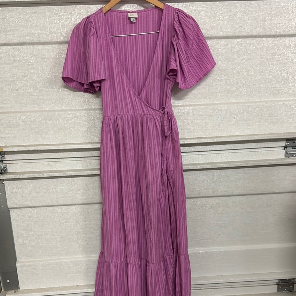 Elegant Purple Wrap Dress